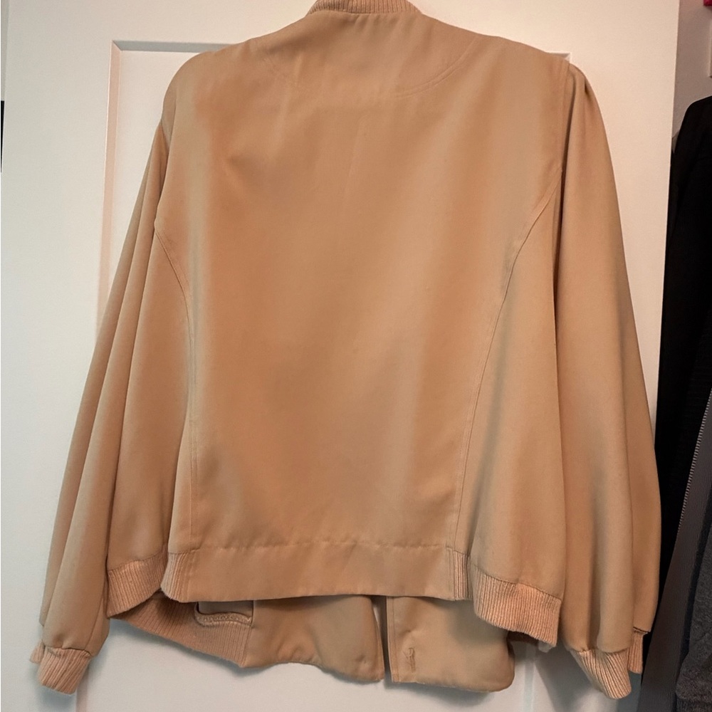 Vintage Hana Studio Beige Bomber Jacket - Picture 5 of 5